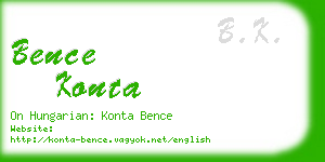 bence konta business card